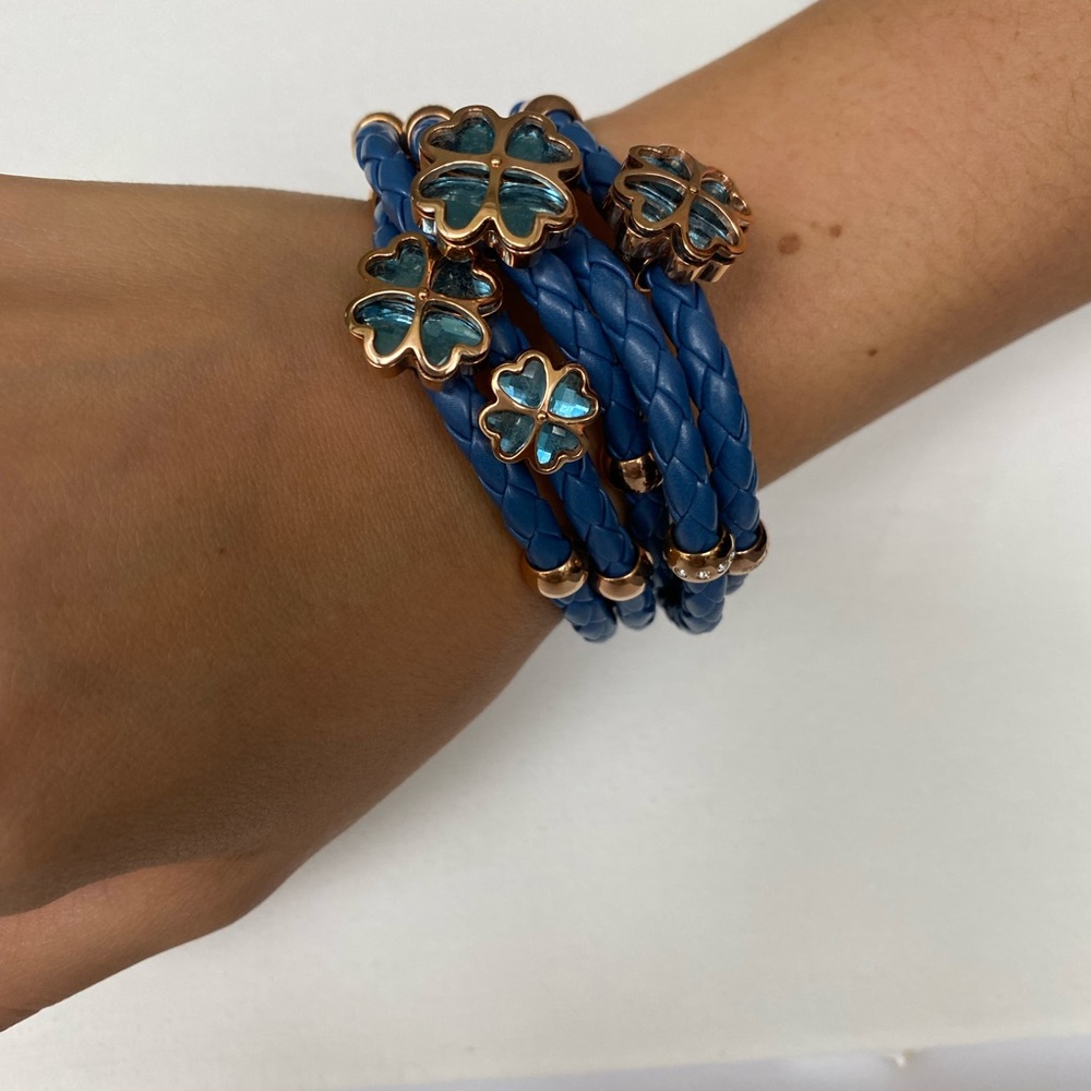 Folli Follie Elements Leather Bangle Bracelet